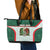 Custom Mexico Football Leather Tote Bag Aztec Pattern - Wonder Print Shop