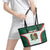 Custom Mexico Football Leather Tote Bag Aztec Pattern - Wonder Print Shop