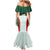 Custom Mexico Football Mermaid Dress Aztec Pattern