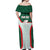 Custom Mexico Football Off Shoulder Maxi Dress Aztec Pattern