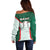 Custom Mexico Football Off Shoulder Sweater Aztec Pattern