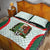 Custom Mexico Football Quilt Bed Set Aztec Pattern - Wonder Print Shop