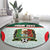 Custom Mexico Football Round Carpet Aztec Pattern