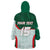 Custom Mexico Football Wearable Blanket Hoodie Aztec Pattern