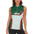 Custom Mexico Football Women Sleeveless Polo Shirt Aztec Pattern