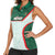 Custom Mexico Football Women Sleeveless Polo Shirt Aztec Pattern