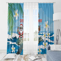 Cayman Islands Christmas Window Curtain Merry Xmas - Wonder Print Shop
