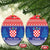 Croatia Christmas Ceramic Ornament Coat Of Arms Sretan Bozic - Wonder Print Shop