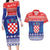 Croatia Christmas Couples Matching Long Sleeve Bodycon Dress and Hawaiian Shirt Coat Of Arms Sretan Bozic