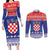 Croatia Christmas Couples Matching Long Sleeve Bodycon Dress and Long Sleeve Button Shirt Coat Of Arms Sretan Bozic