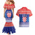 Croatia Christmas Couples Matching Mermaid Dress and Hawaiian Shirt Coat Of Arms Sretan Bozic