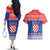 Croatia Christmas Couples Matching Off The Shoulder Long Sleeve Dress and Hawaiian Shirt Coat Of Arms Sretan Bozic