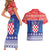 Croatia Christmas Couples Matching Short Sleeve Bodycon Dress and Hawaiian Shirt Coat Of Arms Sretan Bozic