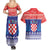 Croatia Christmas Couples Matching Summer Maxi Dress and Hawaiian Shirt Coat Of Arms Sretan Bozic