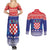 Croatia Christmas Couples Matching Summer Maxi Dress and Long Sleeve Button Shirt Coat Of Arms Sretan Bozic