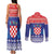 Croatia Christmas Couples Matching Tank Maxi Dress and Long Sleeve Button Shirt Coat Of Arms Sretan Bozic