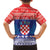 Croatia Christmas Family Matching Long Sleeve Bodycon Dress and Hawaiian Shirt Coat Of Arms Sretan Bozic - Wonder Print Shop