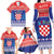 Croatia Christmas Family Matching Long Sleeve Bodycon Dress and Hawaiian Shirt Coat Of Arms Sretan Bozic - Wonder Print Shop