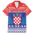 Croatia Christmas Family Matching Long Sleeve Bodycon Dress and Hawaiian Shirt Coat Of Arms Sretan Bozic - Wonder Print Shop