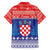 Croatia Christmas Family Matching Long Sleeve Bodycon Dress and Hawaiian Shirt Coat Of Arms Sretan Bozic - Wonder Print Shop