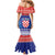 Croatia Christmas Family Matching Mermaid Dress and Hawaiian Shirt Coat Of Arms Sretan Bozic