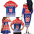 Croatia Christmas Family Matching Off The Shoulder Long Sleeve Dress and Hawaiian Shirt Coat Of Arms Sretan Bozic - Wonder Print Shop