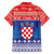 Croatia Christmas Family Matching Off The Shoulder Long Sleeve Dress and Hawaiian Shirt Coat Of Arms Sretan Bozic - Wonder Print Shop