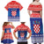 Croatia Christmas Family Matching Off Shoulder Maxi Dress and Hawaiian Shirt Coat Of Arms Sretan Bozic