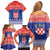 Croatia Christmas Family Matching Off Shoulder Short Dress and Hawaiian Shirt Coat Of Arms Sretan Bozic