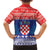 Croatia Christmas Family Matching Short Sleeve Bodycon Dress and Hawaiian Shirt Coat Of Arms Sretan Bozic