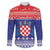 Croatia Christmas Family Matching Short Sleeve Bodycon Dress and Hawaiian Shirt Coat Of Arms Sretan Bozic