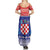 Croatia Christmas Family Matching Summer Maxi Dress and Hawaiian Shirt Coat Of Arms Sretan Bozic