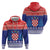 Croatia Christmas Hoodie Coat Of Arms Sretan Bozic - Wonder Print Shop