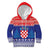 Croatia Christmas Kid Hoodie Coat Of Arms Sretan Bozic - Wonder Print Shop