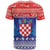 Croatia Christmas T Shirt Coat Of Arms Sretan Bozic - Wonder Print Shop