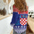 Croatia Christmas Women Casual Shirt Coat Of Arms Sretan Bozic