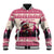 Croatia Christmas Baseball Jacket Pine Marten Playing Violin - Dark Pink Color - Wonder Print Shop