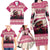 Croatia Christmas Family Matching Long Sleeve Bodycon Dress and Hawaiian Shirt Pine Marten Playing Violin - Dark Pink Color - Wonder Print Shop