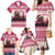 Croatia Christmas Family Matching Mermaid Dress and Hawaiian Shirt Pine Marten Playing Violin - Dark Pink Color