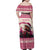 Croatia Christmas Family Matching Off Shoulder Maxi Dress and Hawaiian Shirt Pine Marten Playing Violin - Dark Pink Color