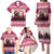 Croatia Christmas Family Matching Puletasi and Hawaiian Shirt Pine Marten Playing Violin - Dark Pink Color - Wonder Print Shop