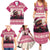 Croatia Christmas Family Matching Summer Maxi Dress and Hawaiian Shirt Pine Marten Playing Violin - Dark Pink Color - Wonder Print Shop