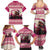 Croatia Christmas Family Matching Summer Maxi Dress and Hawaiian Shirt Pine Marten Playing Violin - Dark Pink Color - Wonder Print Shop