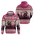 Croatia Christmas Hoodie Pine Marten Playing Violin - Dark Pink Color - Wonder Print Shop