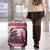 Croatia Christmas Luggage Cover Pine Marten Playing Violin - Dark Pink Color - Wonder Print Shop