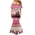 Croatia Christmas Mermaid Dress Pine Marten Playing Violin - Dark Pink Color