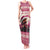 Croatia Christmas Tank Maxi Dress Pine Marten Playing Violin - Dark Pink Color - Wonder Print Shop