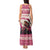 Croatia Christmas Tank Maxi Dress Pine Marten Playing Violin - Dark Pink Color - Wonder Print Shop