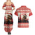 Croatia Christmas Couples Matching Summer Maxi Dress and Hawaiian Shirt Pine Marten Playing Violin - Red Color