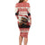 Croatia Christmas Family Matching Long Sleeve Bodycon Dress and Hawaiian Shirt Pine Marten Playing Violin - Red Color